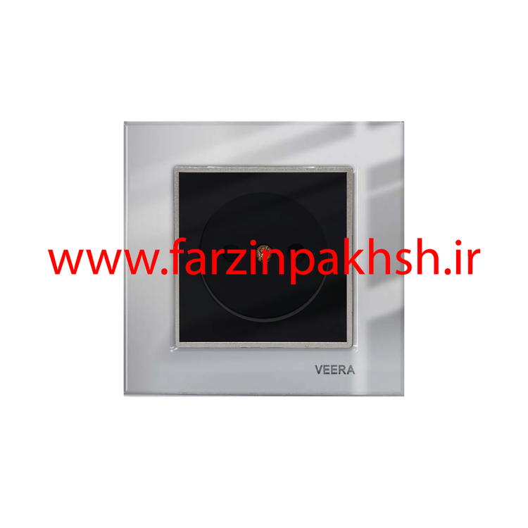 کلید و پریز توکار ویرا مدل امگا سفید سفید مشکی