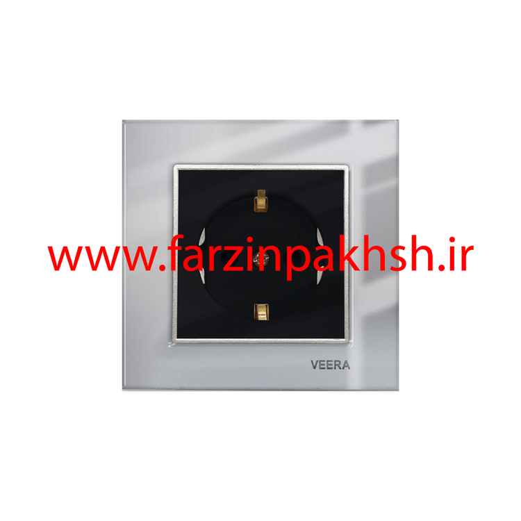 کلید و پریز توکار ویرا مدل امگا سفید سفید مشکی