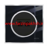 کلید و پریز توکار ویرا مدل شهاب مشکی زه استیل