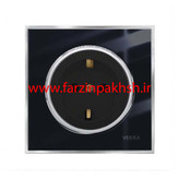 کلید و پریز توکار ویرا مدل شهاب مشکی زه استیل