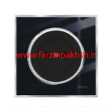 کلید و پریز توکار ویرا مدل شهاب مشکی زه استیل