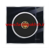 کلید و پریز توکار ویرا مدل شهاب مشکی زه استیل