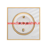 کلید و پریز توکار ویرا مدل شهاب سفید زه طلایی