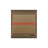 کلید و پریز توکار ایران الکتریک مدل ترنسپرنت قهوه ای