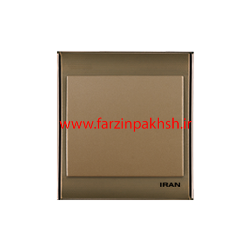 کلید و پریز توکار ایران الکتریک مدل ترنسپرنت قهوه ای