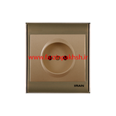 کلید و پریز توکار ایران الکتریک مدل ترنسپرنت قهوه ای