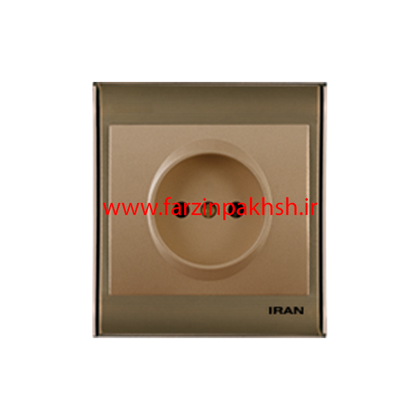 کلید و پریز توکار ایران الکتریک مدل ترنسپرنت قهوه ای
