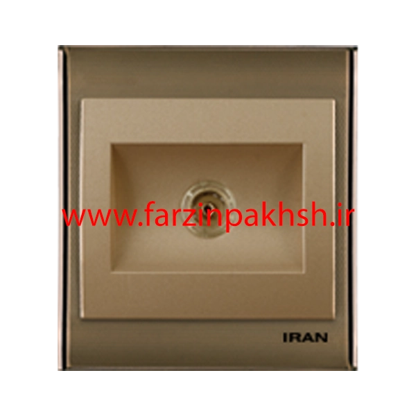 کلید و پریز توکار ایران الکتریک مدل ترنسپرنت قهوه ای