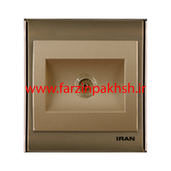 کلید و پریز توکار ایران الکتریک مدل ترنسپرنت قهوه ای