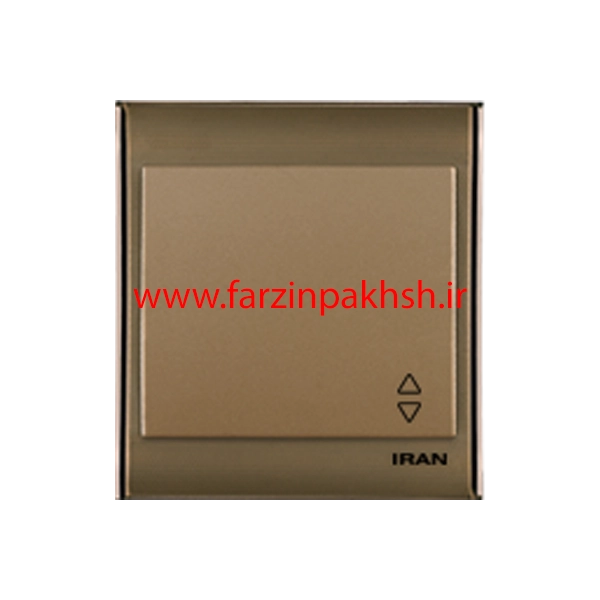 کلید و پریز توکار ایران الکتریک مدل ترنسپرنت قهوه ای