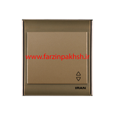 کلید و پریز توکار ایران الکتریک مدل ترنسپرنت قهوه ای