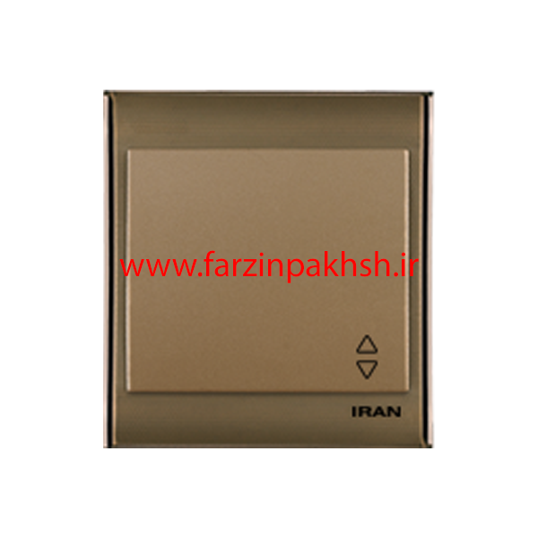 کلید و پریز توکار ایران الکتریک مدل ترنسپرنت قهوه ای