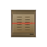 کلید و پریز توکار ایران الکتریک مدل ترنسپرنت قهوه ای