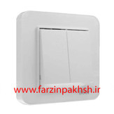 کلید و پریز توکار ایران الکتریک مدل ارس اقتصادی سفید