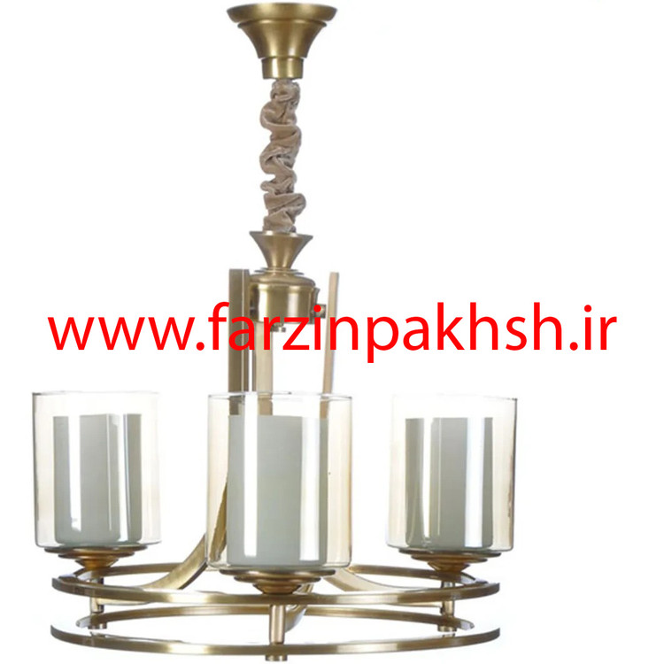 لوستر 3 شاخه مدل دو رینگ