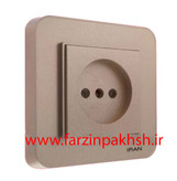 کلید و پریز توکار ایران الکتریک مدل ارس رنگی بژ