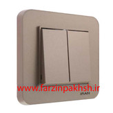 کلید و پریز توکار ایران الکتریک مدل ارس رنگی بژ