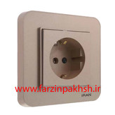 کلید و پریز توکار ایران الکتریک مدل ارس رنگی بژ