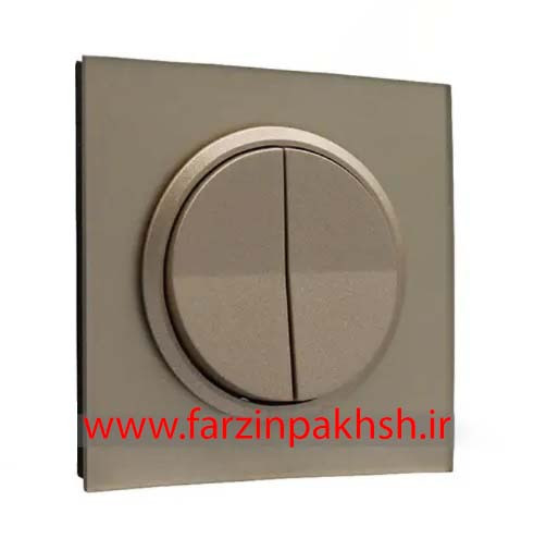 کلید و پریز توکار ایران الکتریک مدل اسپادانا پلکسی بژ