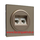 کلید و پریز توکار ایران الکتریک مدل اسپادانا پلکسی بژ