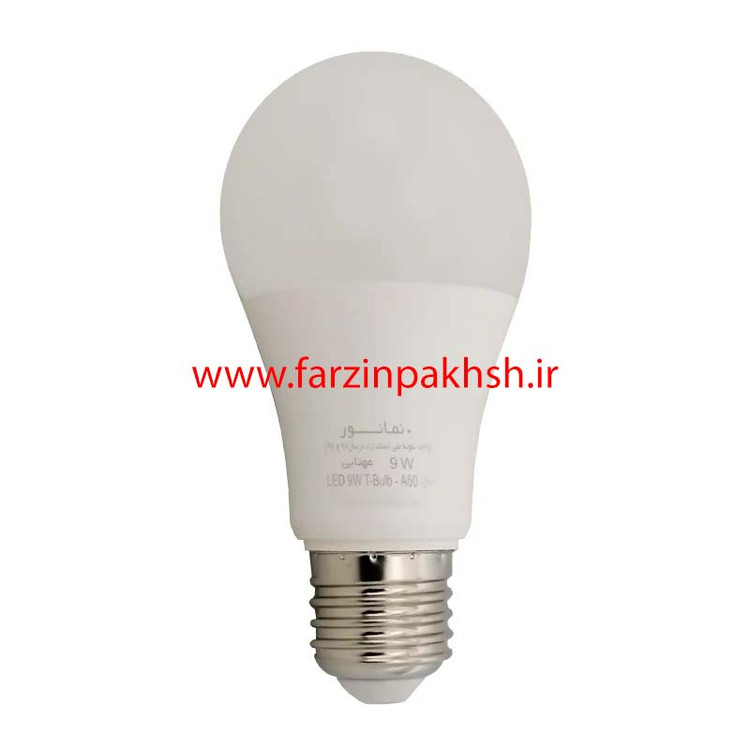 لامپ LED حبابی 9 وات نمانور مدل A60 پایه E27