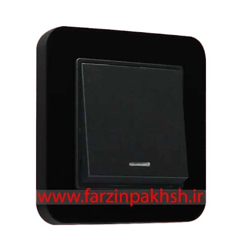 کلید و پریز توکار ایران الکتریک مدل ارس پلکسی مشکی
