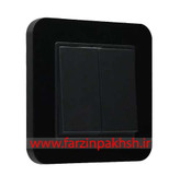 کلید و پریز توکار ایران الکتریک مدل ارس پلکسی مشکی