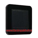 کلید و پریز توکار ایران الکتریک مدل ارس پلکسی مشکی