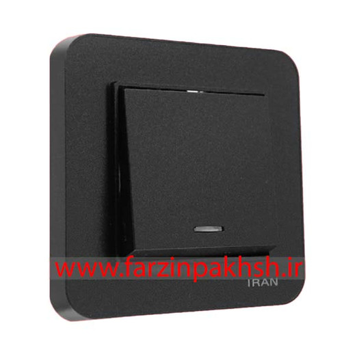 کلید و پریز توکار ایران الکتریک مدل ارس رنگی مشکی