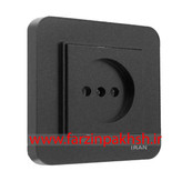 کلید و پریز توکار ایران الکتریک مدل ارس رنگی مشکی