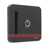 کلید و پریز توکار ایران الکتریک مدل ارس رنگی مشکی