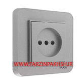کلید و پریز توکار ایران الکتریک مدل ارس رنگی نقره ای