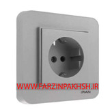 کلید و پریز توکار ایران الکتریک مدل ارس رنگی نقره ای
