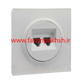 کلید و پریز توکار ایران الکتریک مدل اسپادانا پلکسی سفید