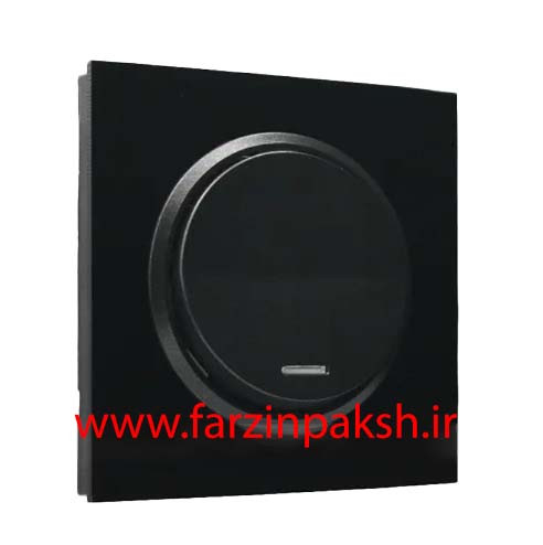 کلید و پریز توکار ایران الکتریک مدل اسپادانا پلکسی مشکی