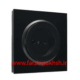 کلید و پریز توکار ایران الکتریک مدل اسپادانا پلکسی مشکی