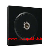 کلید و پریز توکار ایران الکتریک مدل اسپادانا پلکسی مشکی