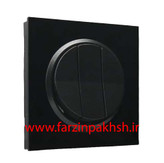 کلید و پریز توکار ایران الکتریک مدل اسپادانا پلکسی مشکی