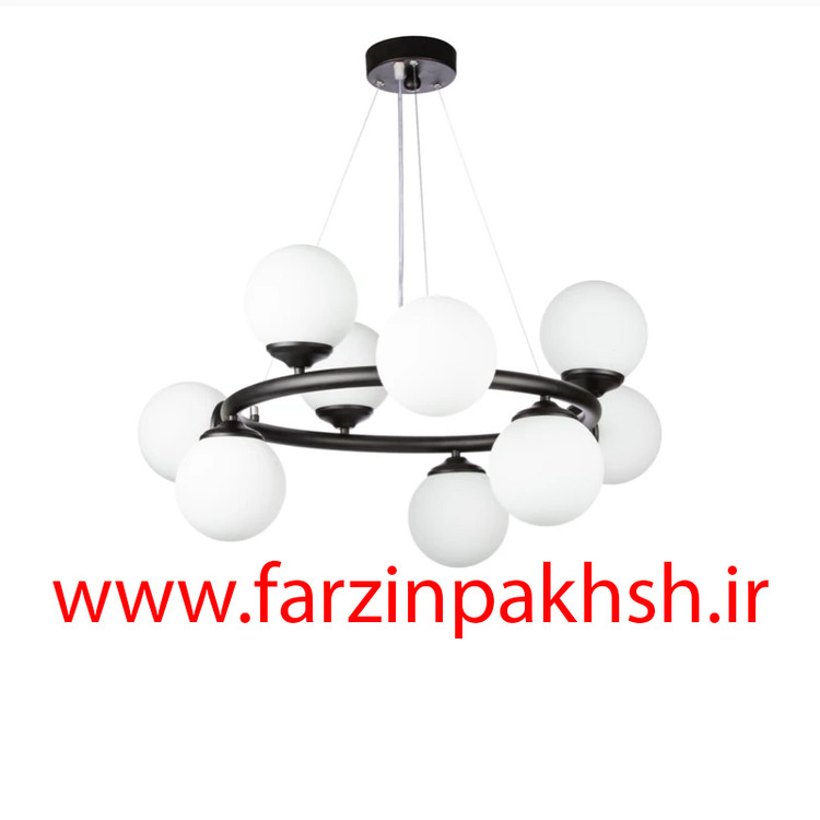 لوستر مولکولی 9 شعله مدل گرد