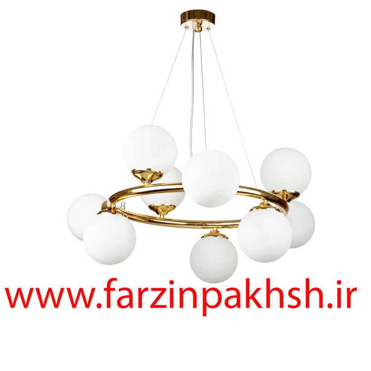 لوستر مولکولی 9 شعله مدل گرد