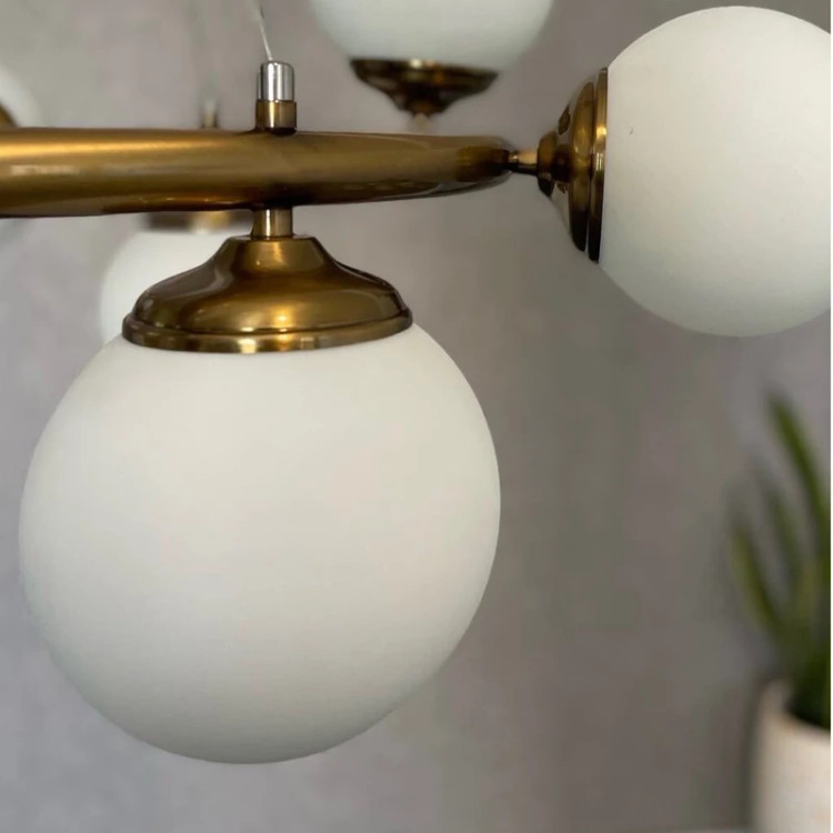 لوستر مولکولی 9 شعله مدل گرد