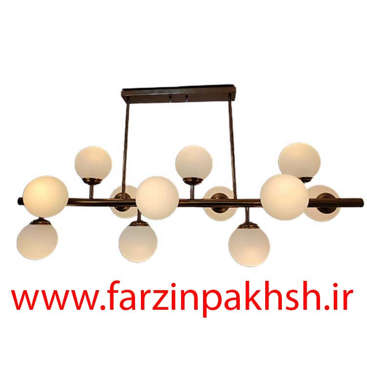 لوستر مولکولی 12 شعله مدل خطی