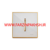 کلید و پریز توکار ویرا مدل شهاب سفید زه طلایی