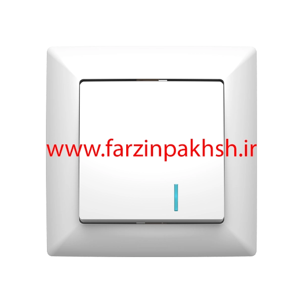کلید و پریز توکار ایران الکتریک مدل الیزه اقتصادی سفید