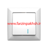 کلید و پریز توکار ایران الکتریک مدل الیزه اقتصادی سفید