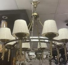 لوستر پروفیلی 4 شاخه مدل مشعل دو حلقه