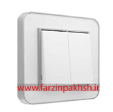 کلید یک پل توکار ایران الکتریک مدل ارس پلکسی سفید