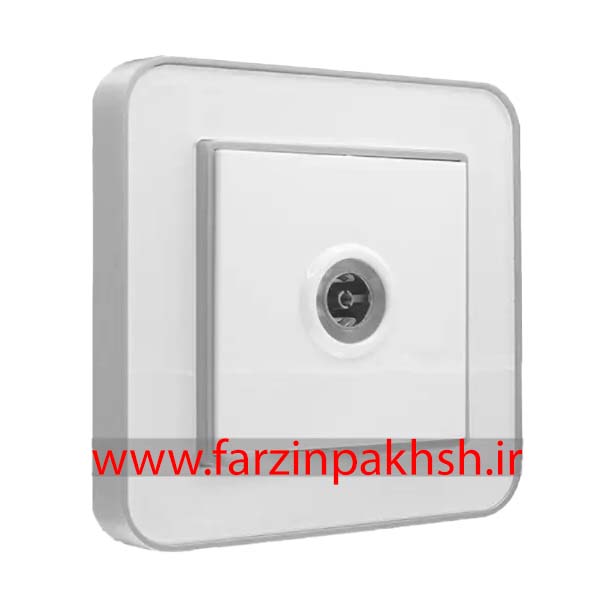 کلید و پریز توکار ایران الکتریک مدل ارس پلکسی سفید