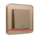 کلید و یک پل توکار ایران الکتریک مدل ارس پلکسی بژ