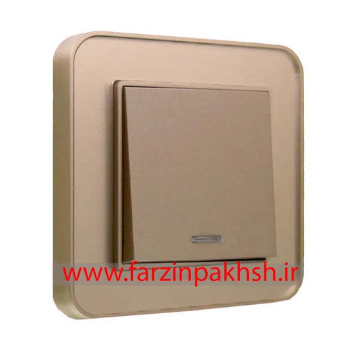 کلید و یک پل توکار ایران الکتریک مدل ارس پلکسی بژ